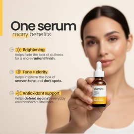 natural outcome Suero De Vitamina C Con Vitamina E Y cido Ferlico  Suero Facial Antiedad Que Restaura La Luminosidad  Potente Antioxidante Que Reduce 