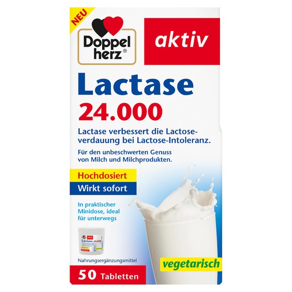 Doppelherz Lactase 24.000 - Verbessert die Lactose-Verdauung bei Lactose-Intoleranz -