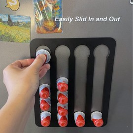 Capsule Holder Capsule Dispenser Capsule Stand Organiser Nespresso Capsules Storage for Nespresso Capsules Capsule Dispenser for 20 Capsules Black