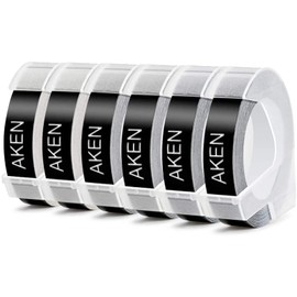 Dymo Omega Junior 3D Label Tape, Black (black 6) 9mm