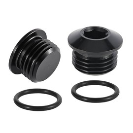 EVIL ENERGY 3AN Male Hex Head Socket ORB Port Plug with AN3 O Ring 2PCS