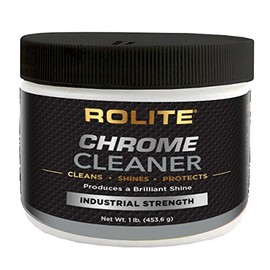 Rolite Chrome Cleaner, 1 lb, for Chrome Plated Surfaces, Heavy-Duty Cleaner for Motorcycles, Automobiles, Boats, RVs, Bumpers, and More, Metal Cleaning and Polishing Solution