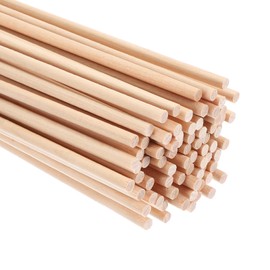 PATIKIL 1/6x7.87inch Wooden Dowel, 80 Pcs Dowel Rod Wood Dowels Wood Sticks Unfinished Round Hardwood for Crafts DIY Home Decor 4mm x 200mm