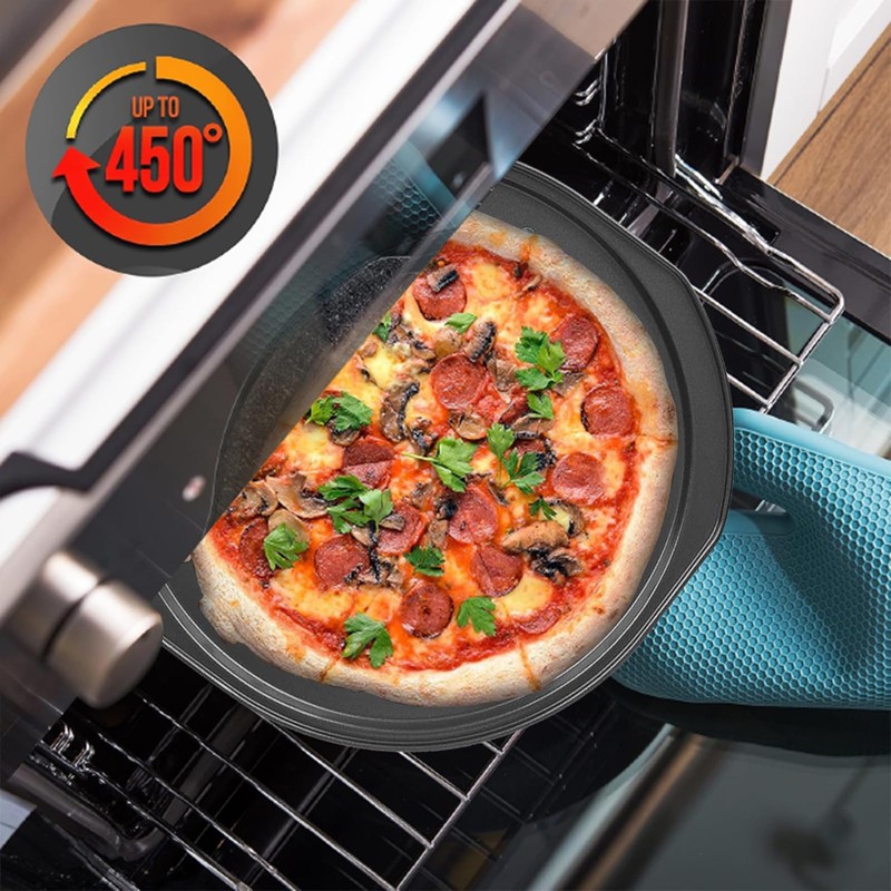 LilGoo 2 Pack 14 inch Pizza Trays for Oven Non