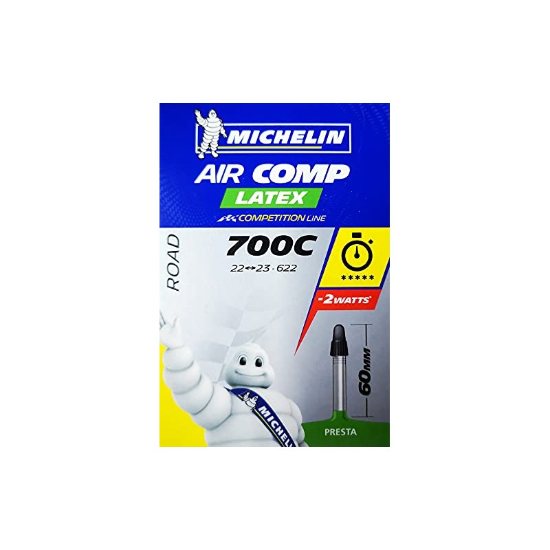 MICHELIN Unisex Aircomp Fahrradschlauch, Presta 60, Einheitsgröße EU