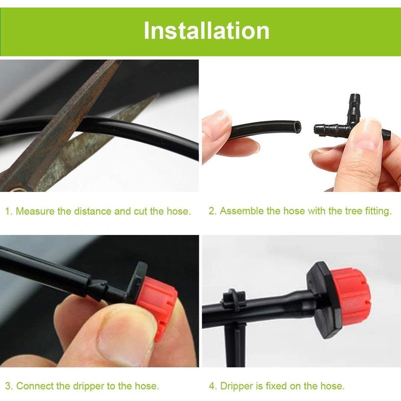 ZoneYan Anti-clogging dropper, Gardena adjustable sprinkler heads, micro-drip system, adjustable