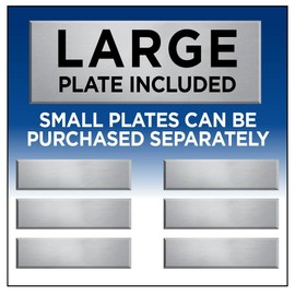 Crown Awards 4" x .75" Small Engrave Name Plate for Silver Football Perpetual Trophy On Walnut Base