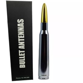 VMS Chrome and Gold Bullet Antenna For Ford F150 F250 F350 All Years and Models