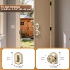 NCSEN Brushed Gold Door Knobs with Camelot Trim, Exterior Door