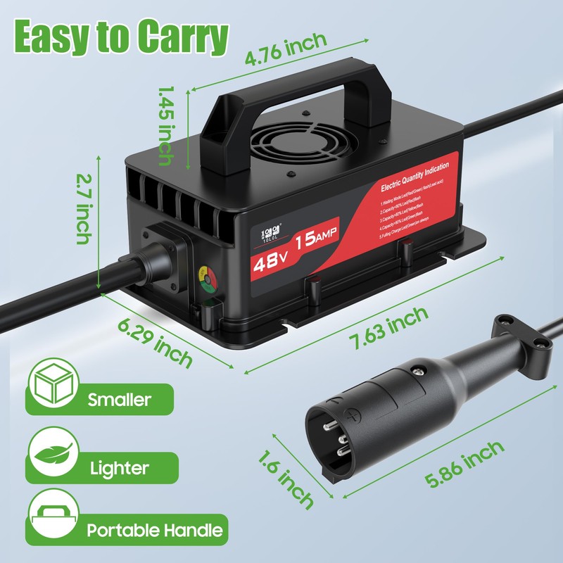 10L0L 48V 15A Golf Cart Rapid Charger for Club Car