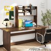 Giantex Desktop Bookshelf, 37" Desk Hutch Dorm for Computer Up