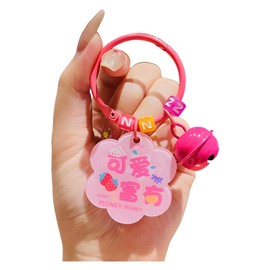 Acrylic Anti-Lost Keychain for Backpack Charm with Proverb Engraved Plaque,Wish Fulfillment Pendant Chinese Ruyi Scepter Charm Cute Accessories Gifts for Men Women,Custom Car Durable Toy Key Chains