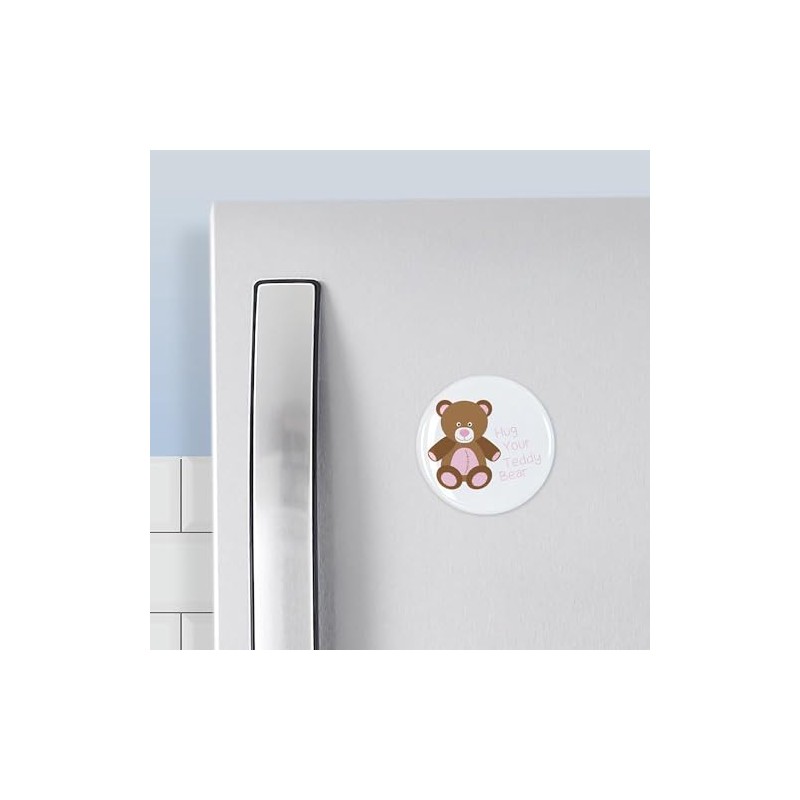 CafePress Hug Teddy Bear Magnets 2.25" Round Magnet, Refrigerator Magnet