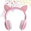Cute Cat Ear Glowing Wireless Bluetooth Headphone HIFI Sports Folding