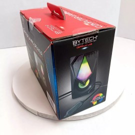 Bytech Computer Gaming Speakers With Changing Multi-Color Lights PC MAC Compatib