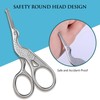 2-Pack Curved & Rounded Stork Scissors, Stainless Steel Professional Beauty