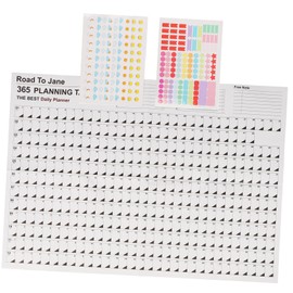 Ciieeo 2pcs Wall Hanging Yearly Schedule Calendar Minimalist Planner for Home Office Creative Agenda Printing Color Coordination Cultivate Awareness Planning Habits