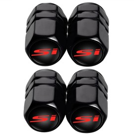 Aluminum Tire Stem Valve Caps, Universal Stem Cover Wheel Air caps Car Accessories for Honda Civic Si All Models
