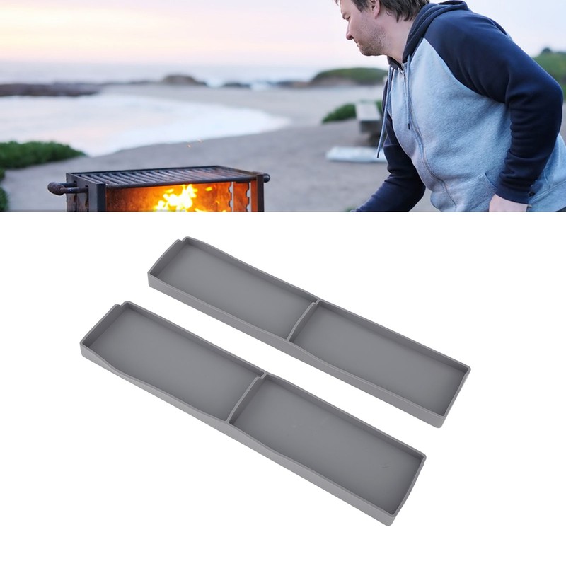 2PCS Stove Top Shelf Silicone Spice Rack Magnetic Back 2