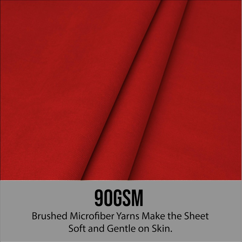 Funky Gadgets Fitted Sheets King Size Red Deep Pocket 10