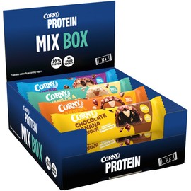 Protein Bar | Corny Protein Crunchy 12 Mix | Trial Pack Protein Bars with 30% Protein, No Added Sugar | Tasting Set for Testing and Enjoying | 12 x 45 g