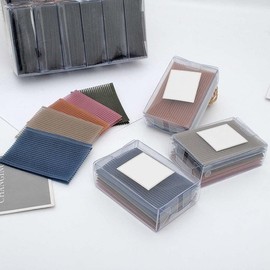 10pcs Coffee Color Plastic Paste Posts Square Hair Pad,Magic Bangs Hair Pad,Hair Styling Tool Barber Acessories Hair Holder Barber Grippers Easy to Use and Wear Hair Decoration,Clips and Barrettes