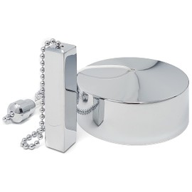 CubeTECH Bathroom Light Pull Cord and Fitting Kit - Chrome Square Light Switch (Bathroom Light Switch, Ceiling pendant light cord pull string, Black Bathroom Accessories) Bathroom accessory