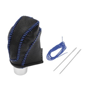 RATCHROLL Gear Shift Knob Cover for Subaru Impreza 2017-2023 Anti-Slip Stick Shifting Handle Protector Faux Leather 1 Pc Pebbled Black Blue