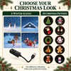 Indoor Christmas Projector Light, USB, 10 Festive Patterns for Walls