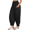 TARSE Womens Linen Palazzo Pants Summer Fall Boho High Waisted
