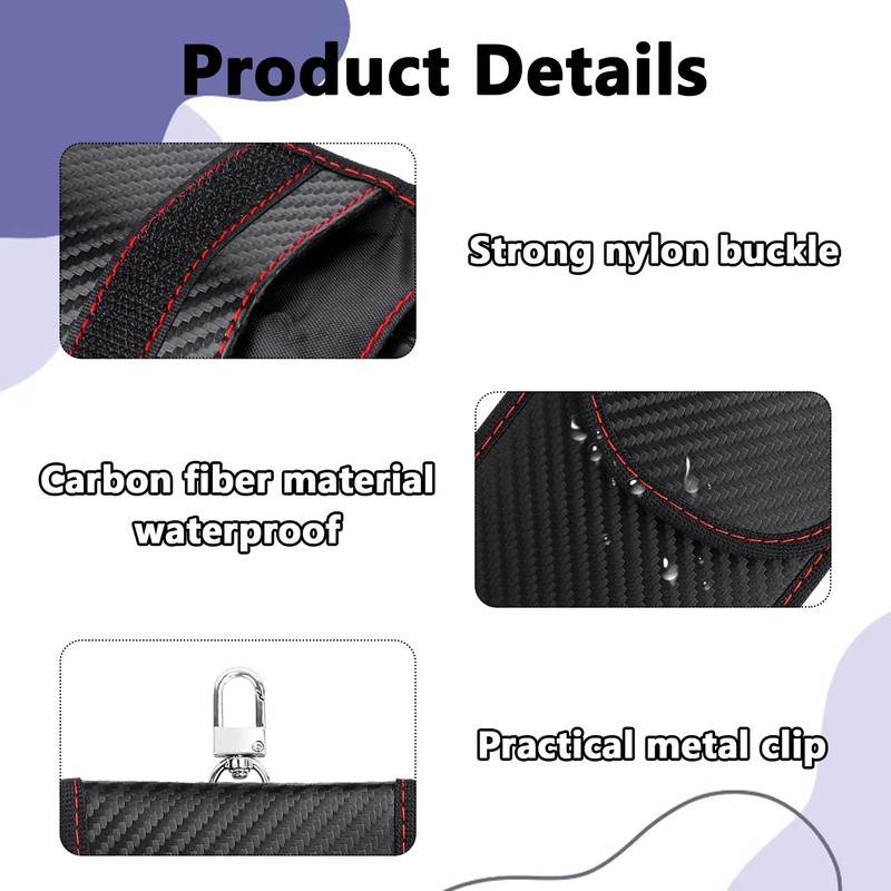 Faraday Pouch Car Keys, 2pcs Faraday Box, Faraday Bag with