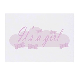 'It's A Girl' Temporary Tattoo - Water Resistant, Skin-Safe, Non-Toxic Transfer (TO00070751)