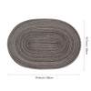 Ryncoco Oval Placemats Cotton Heat Resistant Braided Placemats Washable 13.7x19.6Inch