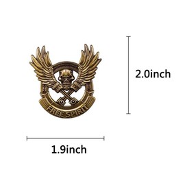 Born To Ride Free Ghost Enamel Pins Winged Biker Skull Lapel Badge Backpack Jeans Metal Cartoon Brooch Women Fashion Jewellery, Metal