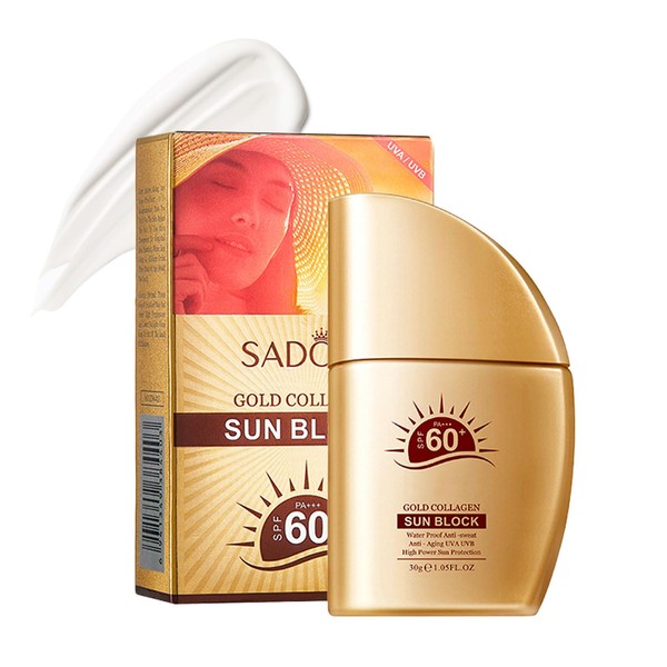 Sunscreen SPF 60+(30g), Lightweight UV Protection Moisturizing Suncream Fluid Lotion,