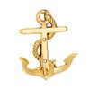 NKlaus 11610 Maritime Hook Anchor Triple Brass Gold 9 x
