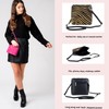 Girly Handbags Genuine Suede Shoulder Bag, Zebra Brown