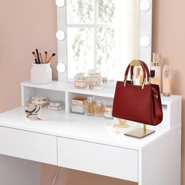 Hipiwe Purse Display Stand with Adjustable Height Gold Metal Handbag Rack Handbag Stand Holder Tabletop Single Hanging Hook Bag Stand for Handbag Purse (1 Pack)