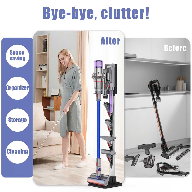 AIKOLZON Vacuum Stand for Dyson, Compatible with V15/V12/V10/V9/V8/V7/V6/G5, Aluminum +
