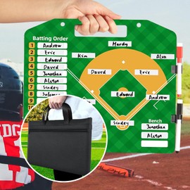 Magnetic Baseball Lineup Board | Baseball Dry Erase Coaching Broad | Softball Lineup Cards Marker Boards | Baseball Clipboard for Coaches | Baseball Lineup Board for Dugout