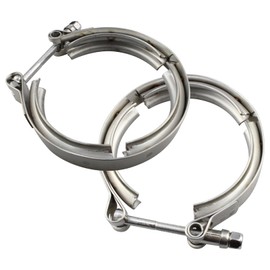 Cildea Stainless Steel Exhaust V Band Clamp,3 Inch 3.0" V Band Clamp Stainless Steel with Flange Male Female Mild Steel