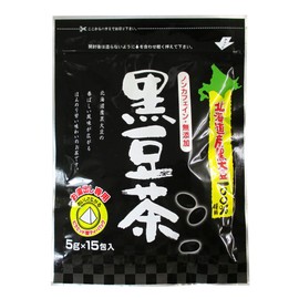 Ocha no Maruko Marubishi Caffeinated Black Bean Tea Produced in Hokkaido (0.2 oz (5 g) x 15 P), 5 Packs