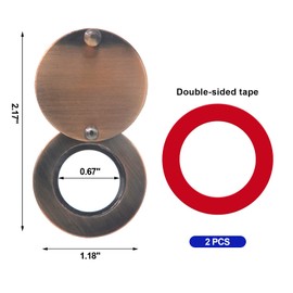 1 Set Peephole Cover, Peep Hole Covers for Peep Holes for Door Viewers, Home Security Peephole Protector Us House, Family, with Matching Self-Adhesive Installation Tools, Simple and Fast(Cinnamon))