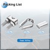 PATIKIL 18Pcs M5 304 Stainless Steel Wire Rope Kit, Wire