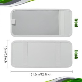 Tecledsn Handicap Placard Holder, Car Visor Card Holder, Disabled Parking Permit Sign Protector with Pen Holder Note Paper Slot Elastic Strap, Handicap Parking Sign Cover Fit Cars (Gray, 1PCS)