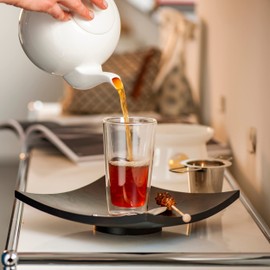 Boomers Gourmet - Tea Strainer I Tea Filter for Loose Tea with Lid - Tea Strainer Made of 304 Stainless Steel for Most Tea Pots and Tea Cups - 1 Strainer - 1 Piece