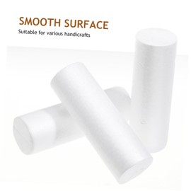 Cabilock 6Pcs White Foam Cylinders Shape Modeling DIY Crafts Cylinder Decorating Carving Painting Cylinders chritstmas Ornament for Arts and Crafts Supplies 15 x 5cm