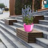 PECZEKO Flower Pot Shiny Plastic Planter Decorative Pot for Large