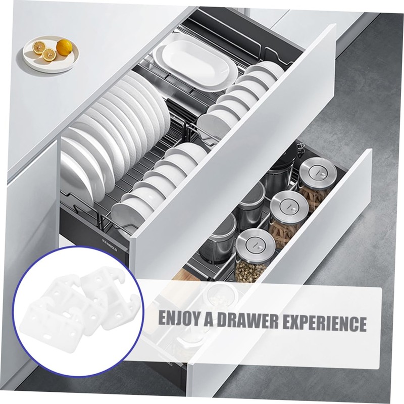 TEHAUX 20pcs Crab Shaped Drawer Guides Durable Plastic Drawer Slides