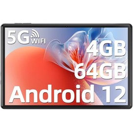 SGIN Tablet 10.1 Inch Android 12 Tablet PC 4GB RAM 64GB Storage, 800x1280 IPS Display, Octa-core Processor, WiFi, Bluetooth, Type-c, 6000mAh Battery, Black